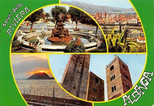 Cartolina Albenga vedute 1978 (Savona)