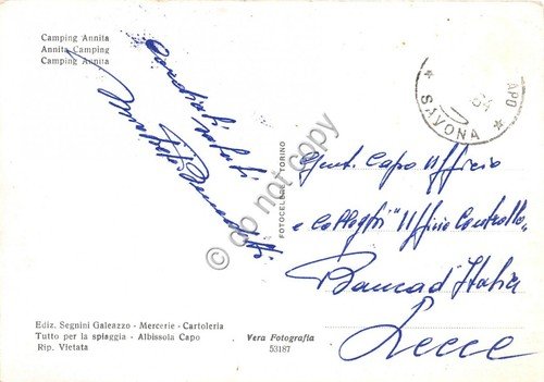 Cartolina Albissola Capo Camping Annita 1964 (Savona) | Immagine Gallery 2