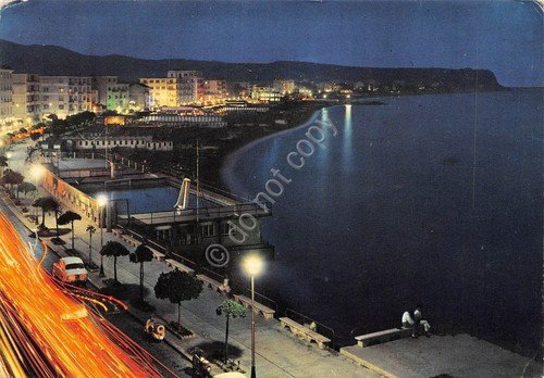 Cartolina Albissola Mare Panorama Notturno 1968 (Savona)