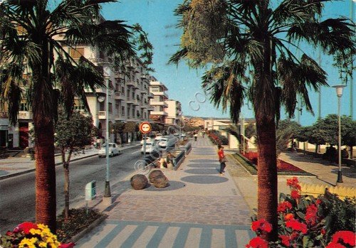 Cartolina Albissola Marina passeggiata degli Artisti 1972 (Savona)