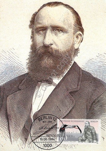 Cartolina Alfred Brehm timbro filatelico 1984