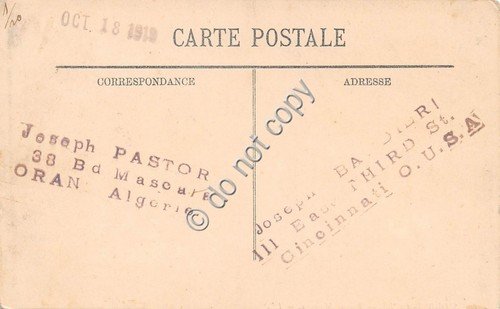 Cartolina Algeria Sidi Bel Abbes Rue de Mascara illustrata primi …