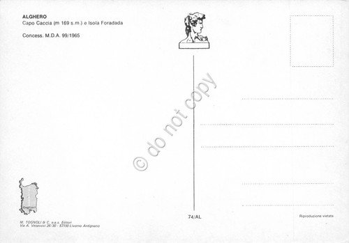 Cartolina Alghero Capo Caccia e Isola Foradada | Immagine Gallery 2