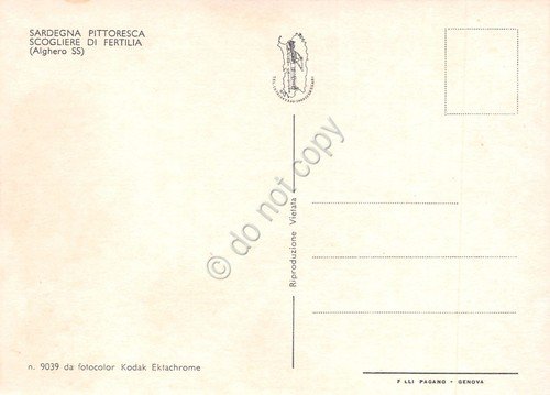 Cartolina Alghero Fertilia Scogliere e case | Immagine Gallery 2