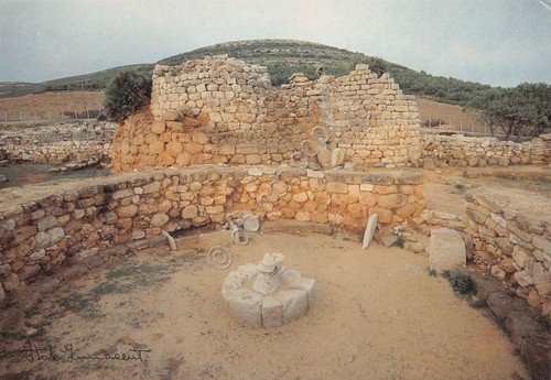 Cartolina Alghero Nuraghe Palmavera e Villaggio Nuragico