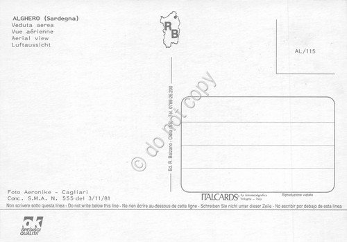 Cartolina Alghero Panorama aereo case chiesa bastione anni '70 | Immagine Gallery 2