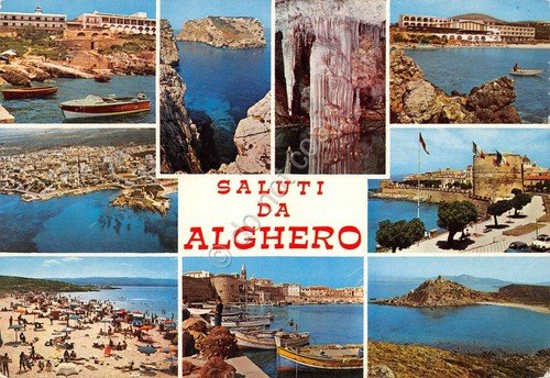 Cartolina Alghero vedute varie NVG (Sassari) | Immagine principale