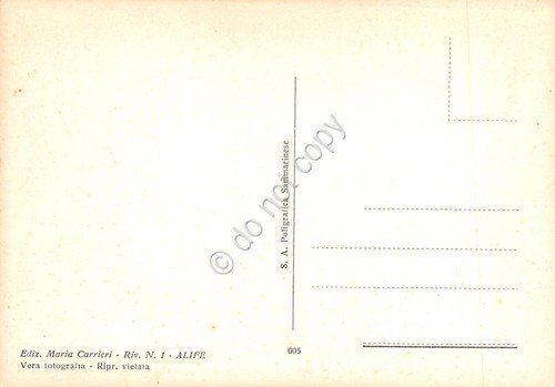 Cartolina Alife Piazza Santa Caterina animata anni '50