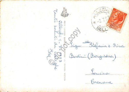 Cartolina Alleghe Lago Grotta Azzurra barche 1957 Foto Ghedina | Immagine Gallery 2