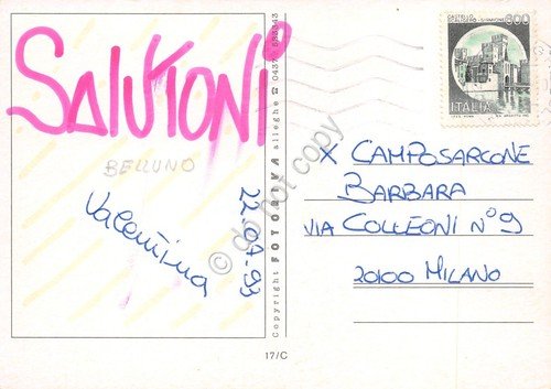 Cartolina Alleghe vedute paese lago funivia 1993 | Immagine Gallery 2