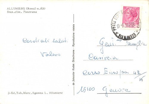 Cartolina Allumiere Panorama 1974 | Immagine Gallery 2