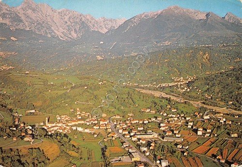 Cartolina Alpago Panorama aereo 1979 Timbro filatelico (Belluno) | Immagine principale