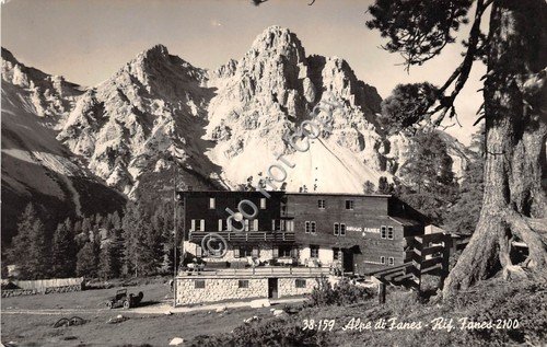 Cartolina Alpe di Fanes e Rifugio Fanes 1957 (Bolzano)
