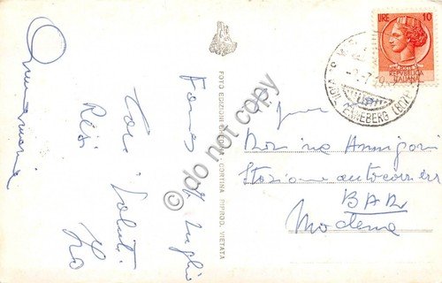 Cartolina Alpe di Fanes e Rifugio Fanes 1957 (Bolzano)