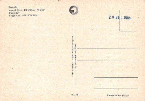 Cartolina Alpe di Siusi Carro cavallo fieno contadino