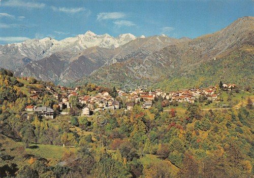 Cartolina Alpette Panorama paese e Gruppo Gran Paradiso 1984 | Immagine principale