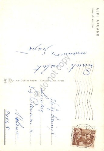 Cartolina Alpi Apuane cave di marmo operai al lavoro 1967 | Immagine Gallery 2