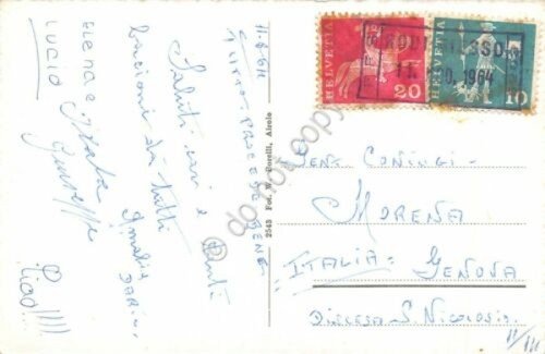 Cartolina Alta Levantina panorama 1964