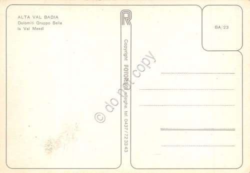 Cartolina Alta Val Badia Val Mezdi mucche al pascolo | Immagine Gallery 2