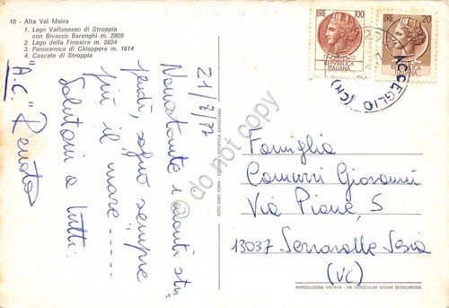 Cartolina Alta Val Maira vedute Chiappera Lago Vallonasso Lago Finestra … | Immagine Gallery 2