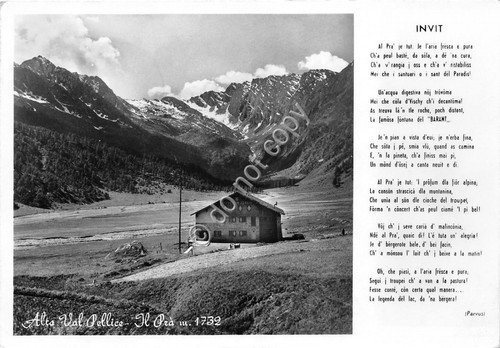 Cartolina Alta Val Pellice il Pra Poesia Parvusi - 1965 … | Immagine principale