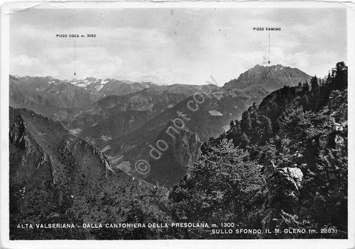 Cartolina Alta Val Seriana - Dalla Cantoniera della Presolana (Bergamo)