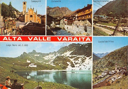 Cartolina Alta Val Varaita vedute 1979 (Cuneo) | Immagine principale