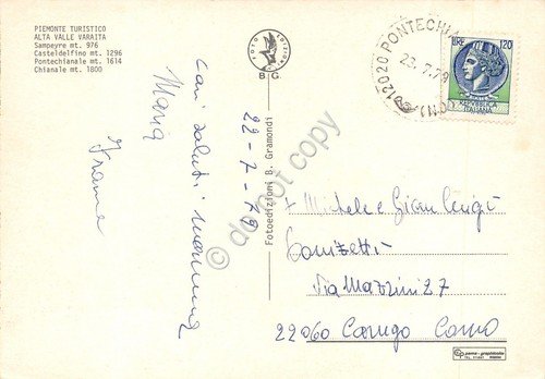 Cartolina Alta Val Varaita vedute 1979 (Cuneo) | Immagine Gallery 2