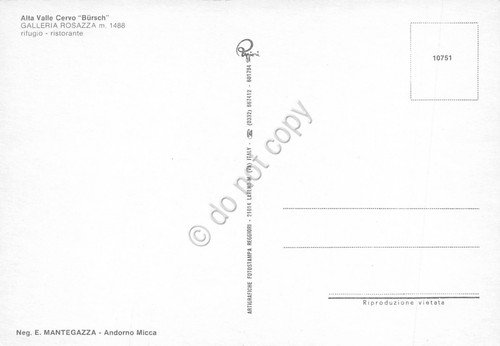 Cartolina Alta Valle Cervo Bursch Galleria Rosazza Rifugio ristorante | Immagine Gallery 2
