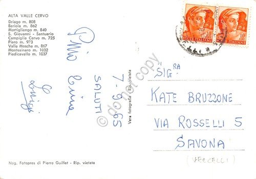 Cartolina Alta Valle Cervo Driago Bariola Piaro S. Giovanni Santuario … | Immagine Gallery 2