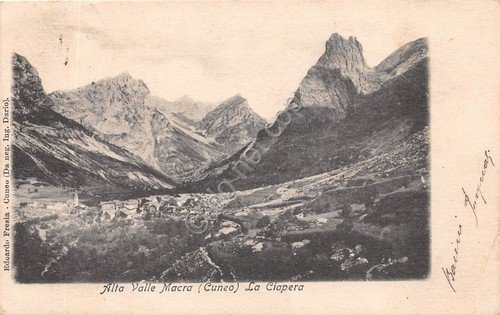 Cartolina Alta Valle Macra Cuneo La Ciapera 1905