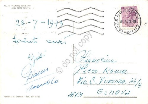 Cartolina Alta Valle Varaita vedute varie 1973 Lago Nero Lago …