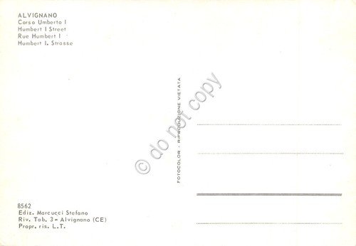 Cartolina Alvignano Corso Umberto I case anni '80 | Immagine Gallery 2