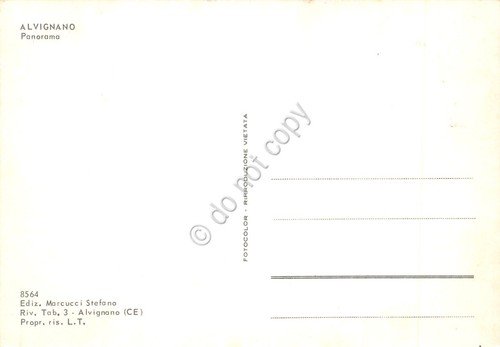 Cartolina Alvignano panorama paese capannoni anni '80 | Immagine Gallery 2