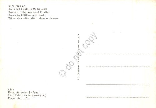 Cartolina Alvignano Torri del castello anni '80 | Immagine Gallery 2