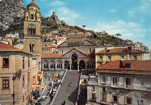 Cartolina Amalfi Duomo timbro a targhetta Risparmio postale 1971 (Salerno) | Immagine Gallery 2