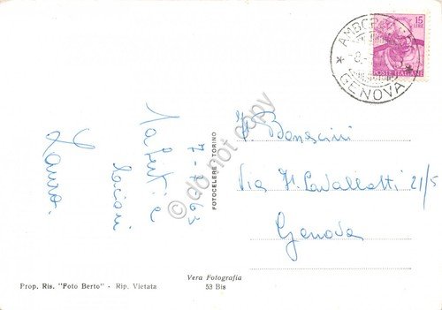 Cartolina Amborzasco Val d'Aveto panorama con Monte Cantomoro 1963 | Immagine Gallery 2