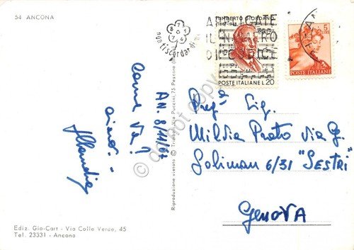 Cartolina Ancona 2 vedute 1967 | Immagine Gallery 2