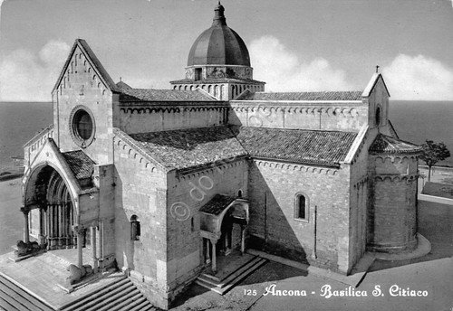 Cartolina Ancona Basilica S. Ciriaco timbro a targhetta Stradale 1961 | Immagine Gallery 2