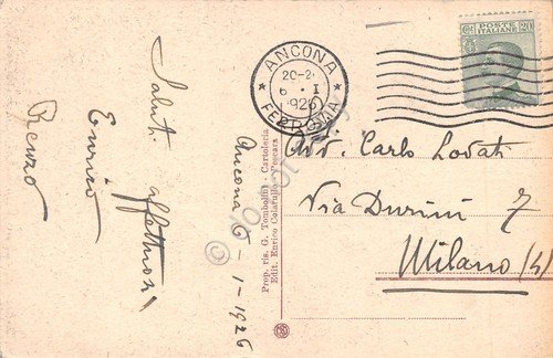 Cartolina Ancona Duomo 1926