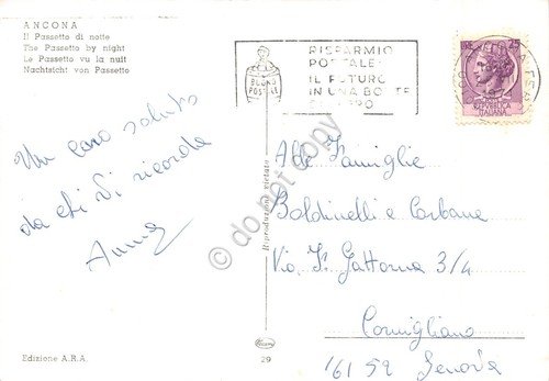 Cartolina Ancona Il passetto notturno Timbor PT 1971 | Immagine Gallery 2