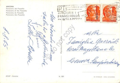 Cartolina Ancona Panorama del Passetto dal mare 1965 | Immagine Gallery 2