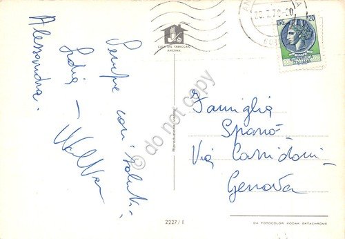 Cartolina Ancona vedute varie e notturno 1978