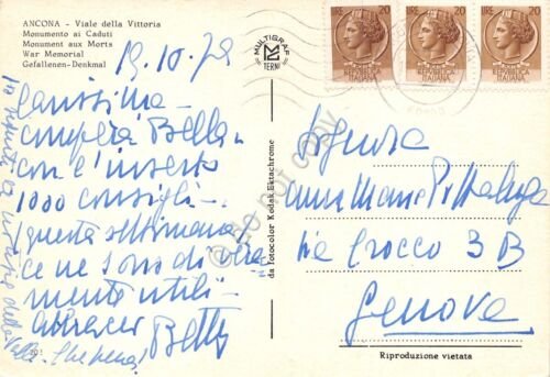 Cartolina Ancona Viale della Vittoria anni '70