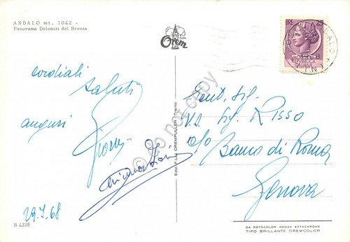 Cartolina Andalo Panorama 1968 (Trento) | Immagine Gallery 2