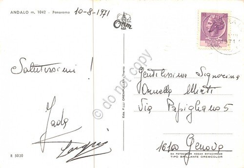 Cartolina Andalo Panorama 1971 (Trento) | Immagine Gallery 2
