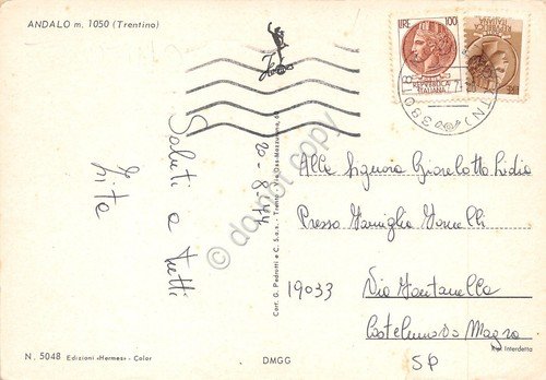 Cartolina Andalo vedute 1977 (Trento) | Immagine Gallery 2