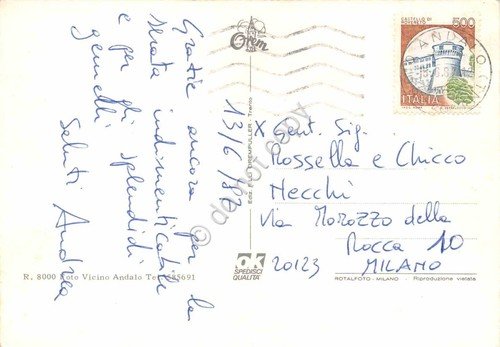 Cartolina Andalo vedute varie 1987 (Trento)