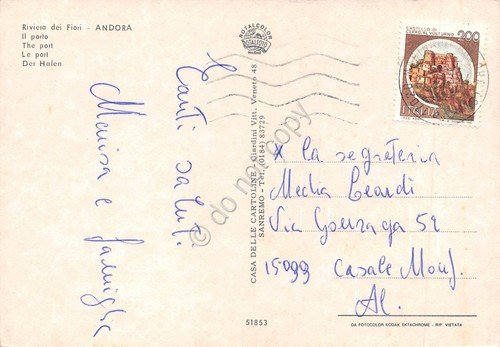 Cartolina Andora il Porto Barche animata (Savona) | Immagine Gallery 2