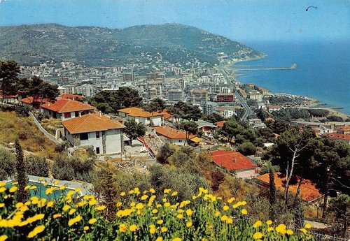 Cartolina Andora Marina Panorama case